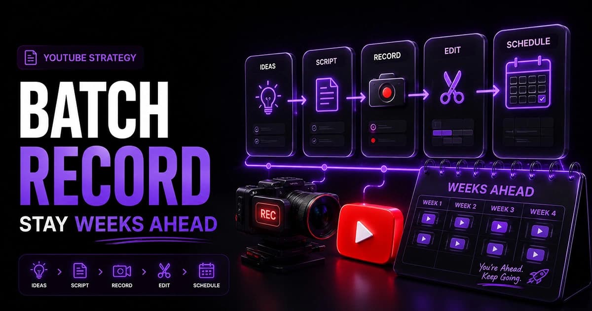How to Batch Record YouTube Videos (And Stay Weeks Ahead)